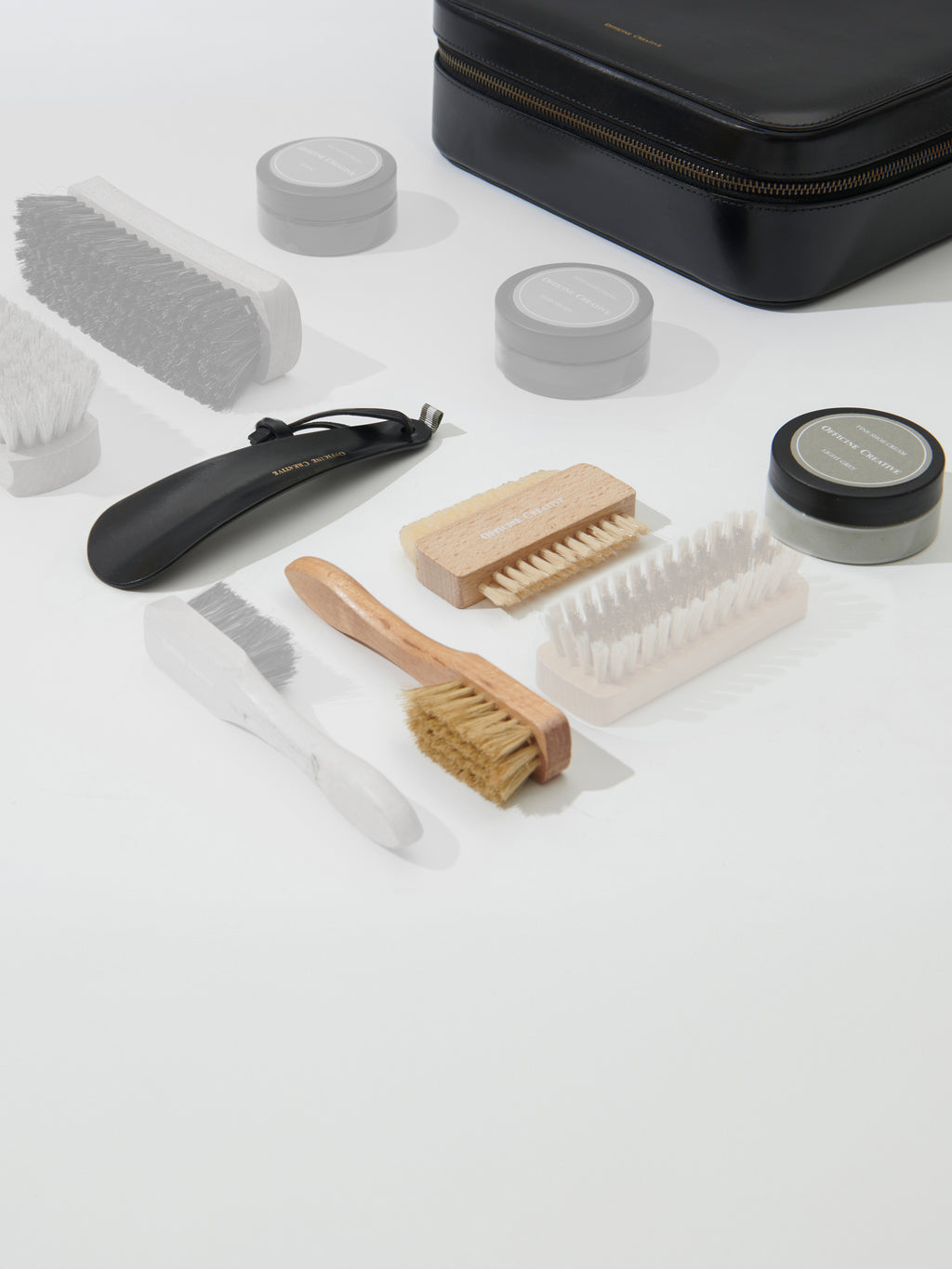 SHOECARE - braunes kleines Set