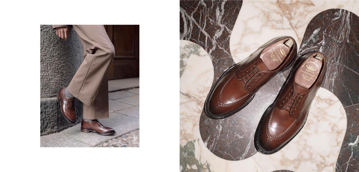 Officine Creative - men's brown leather derby shoes