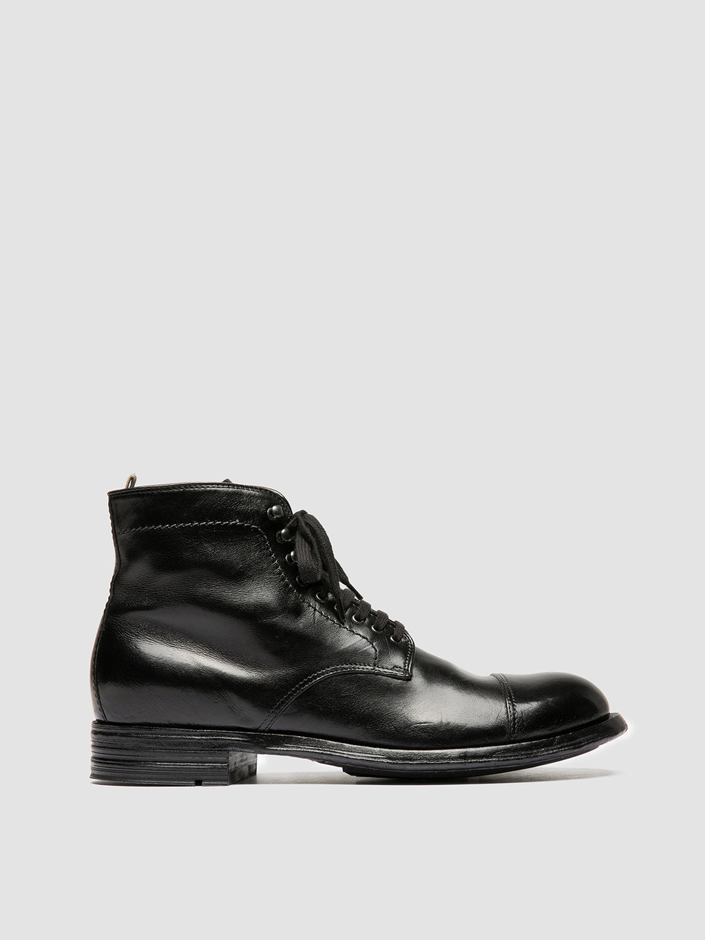 ADMIRAL 010 - Black Leather Lace-up Boots Officine Creative - 1