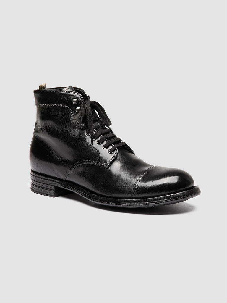ADMIRAL 010 - Black Leather Lace-up Boots Officine Creative - 3