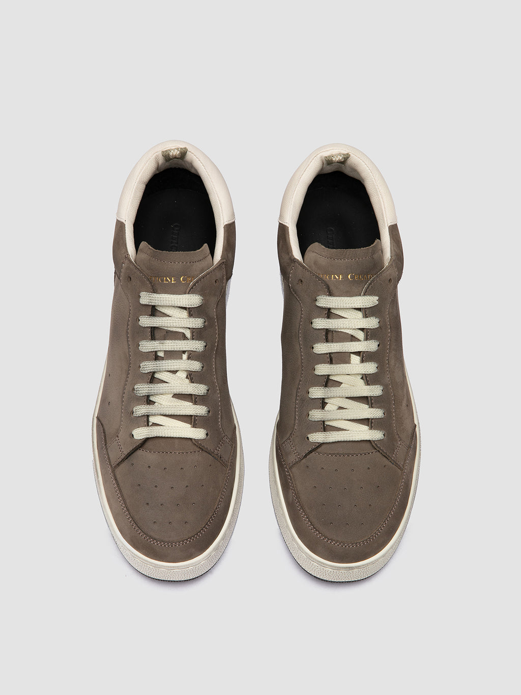 THE ANSWER 002 - Taupe Leather and Suede Sneakers