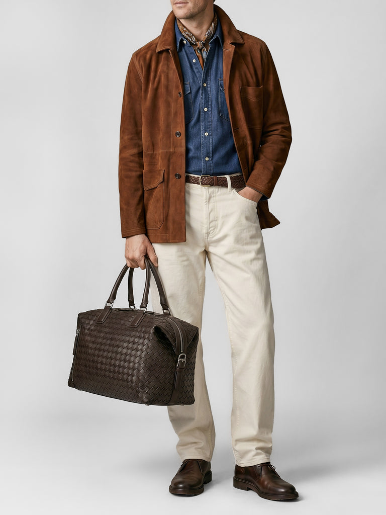 ARMOR 019 - Brown Leather Travel Bag