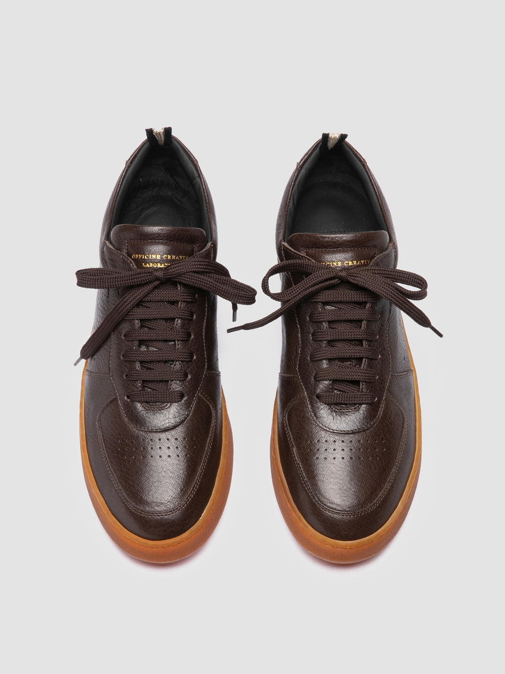ASSET 001 - Brown Leather Low Top Sneakers Men Officine Creative - 2