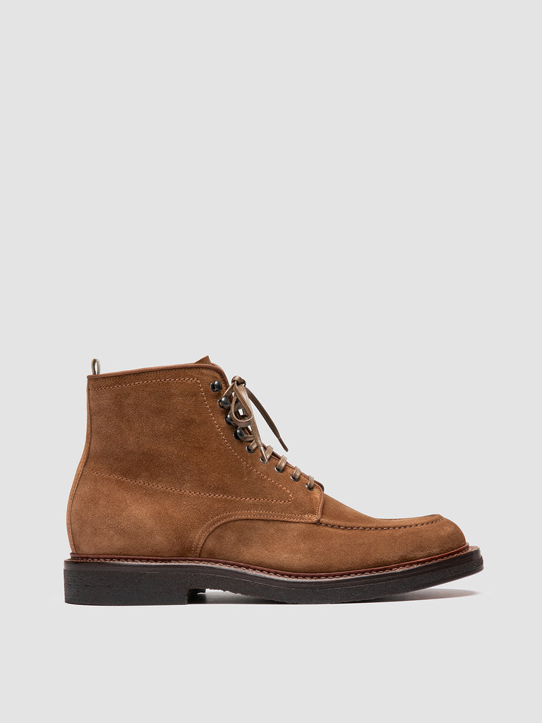 ASTON CREPE 004 - Brown Suede Lace-Up Boots