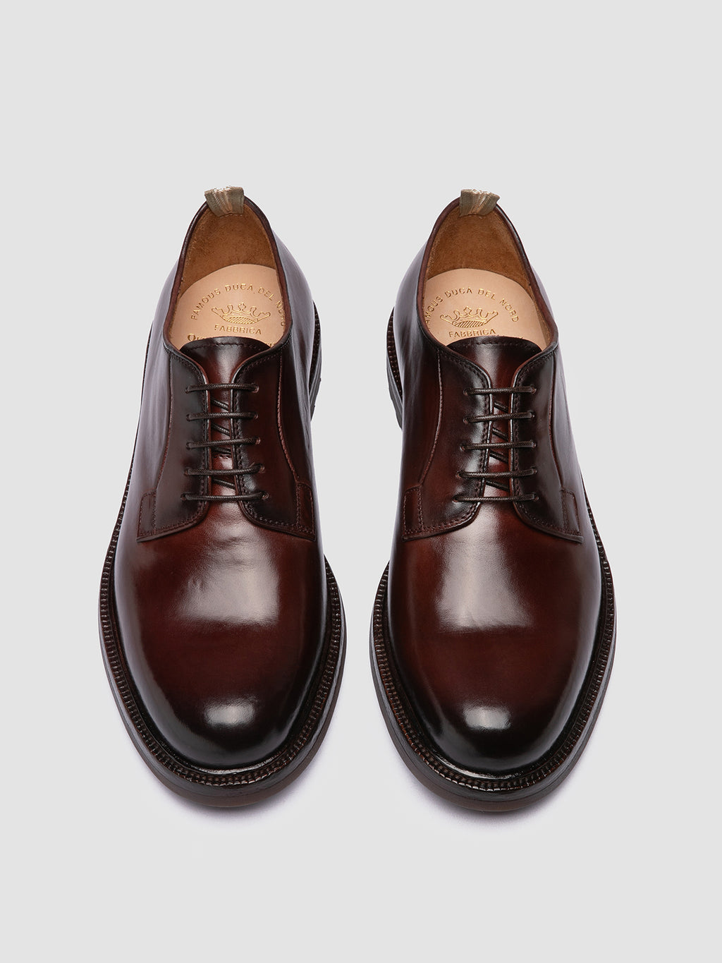 ASTON FLEXI 001 - Burgundy Leather Derby Shoes Officine Creative - 2