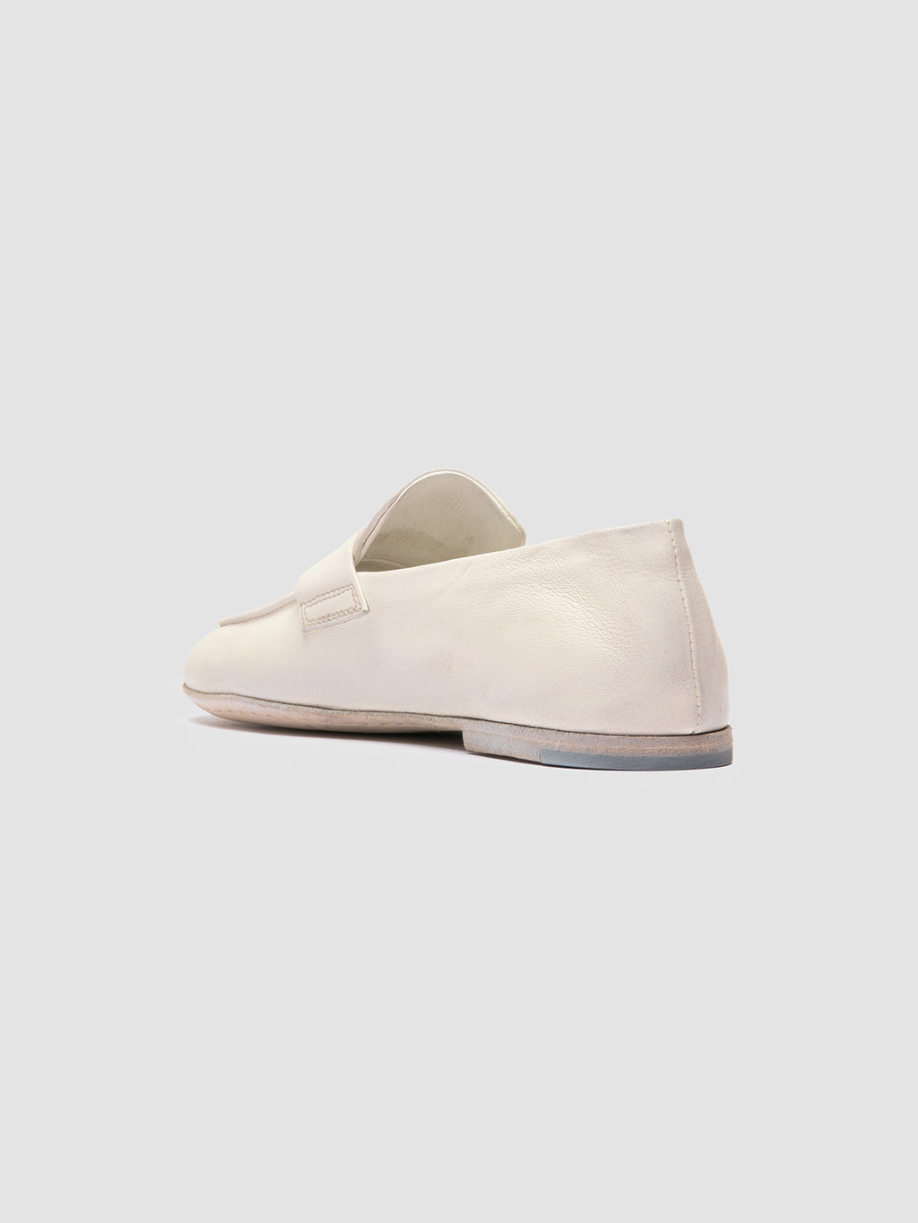 BLAIR DD 001 - weiße Penny-Slipper aus Leder