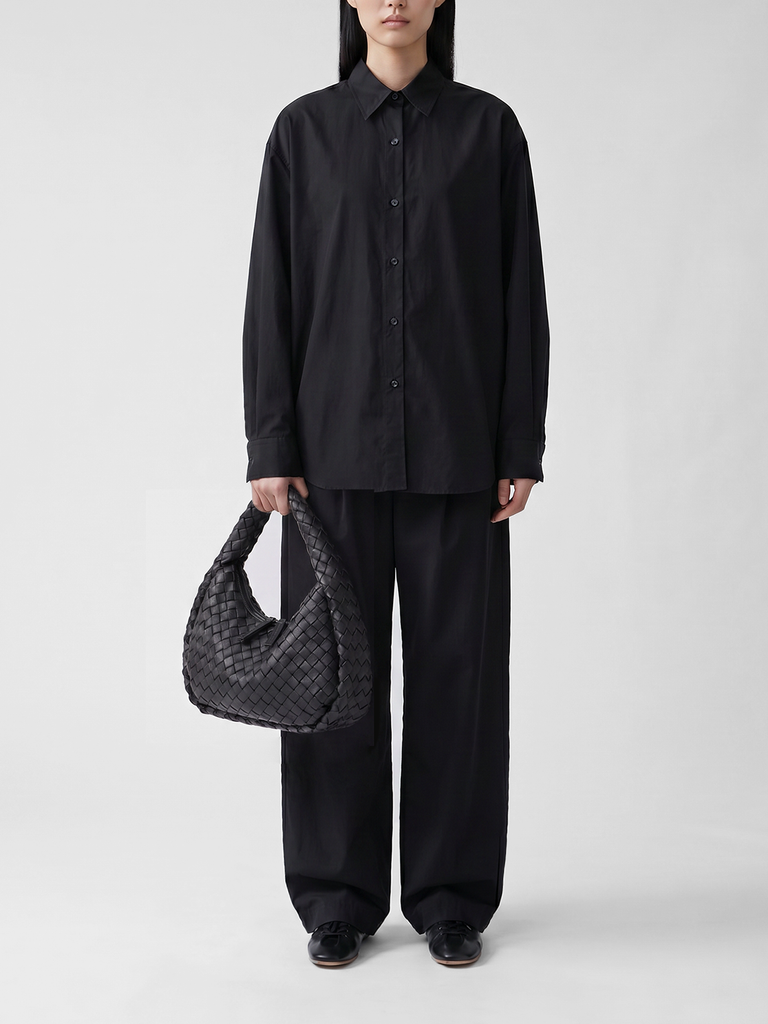 BOLINA 144 - Black Leather Handle Bag