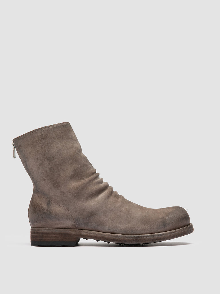 BULLA DD 103 - Taupefarbene Wildlederstiefel mit Reißverschluss