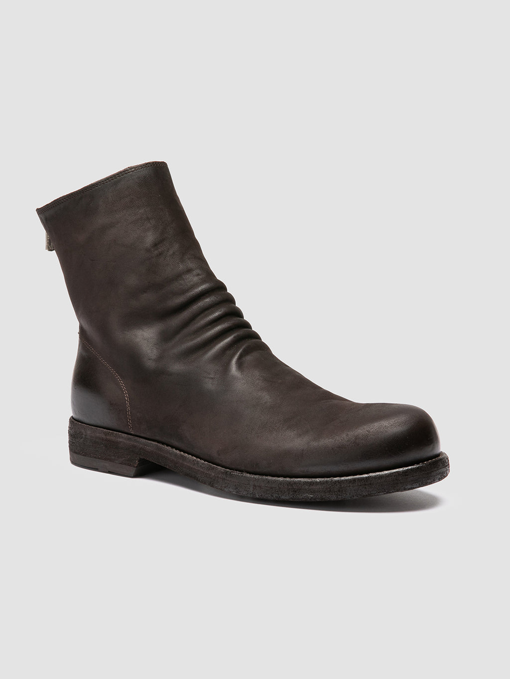 BULLA DD 103 - Brown Leather Zipped Boots Officine Creative - 3