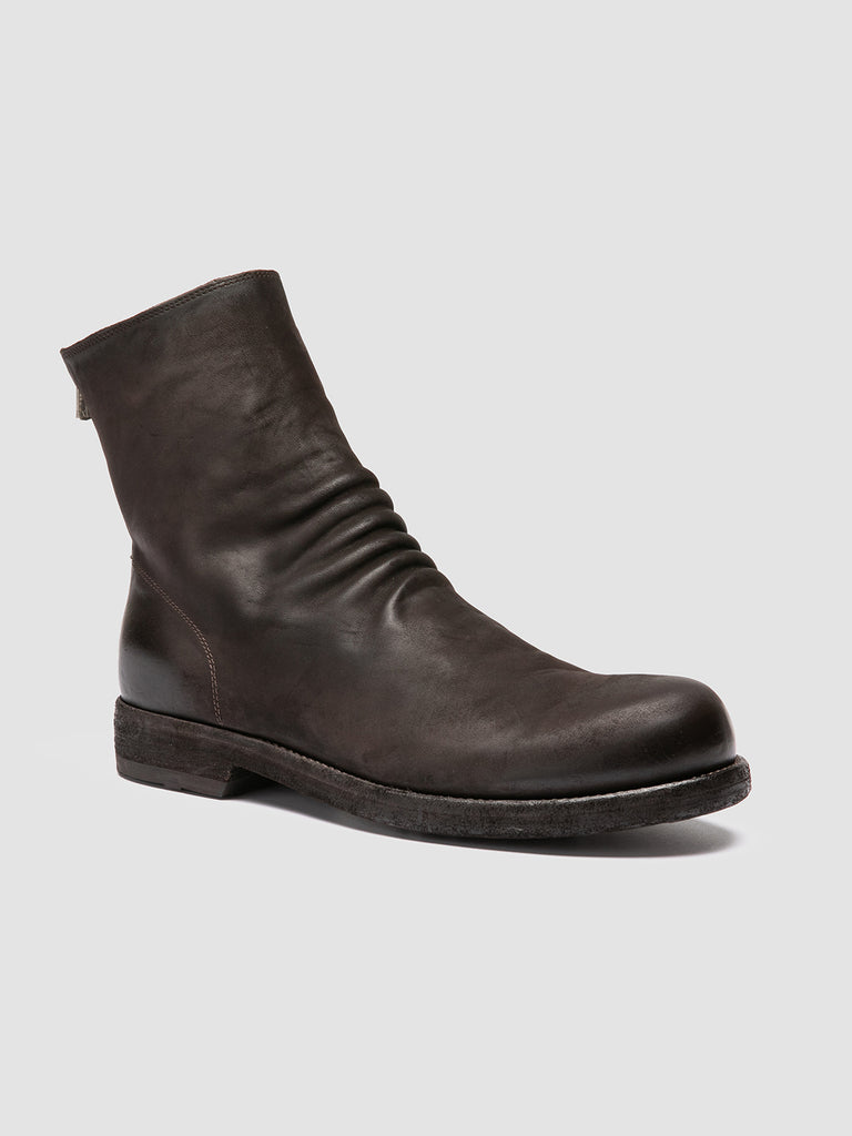 BULLA DD 103 - Brown Leather Zipped Boots Officine Creative - 3