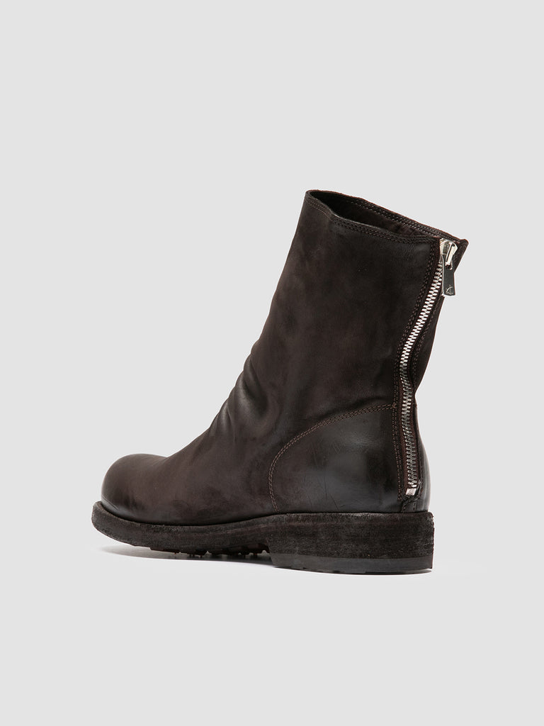 BULLA DD 103 - Brown Leather Zipped Boots Officine Creative - 4