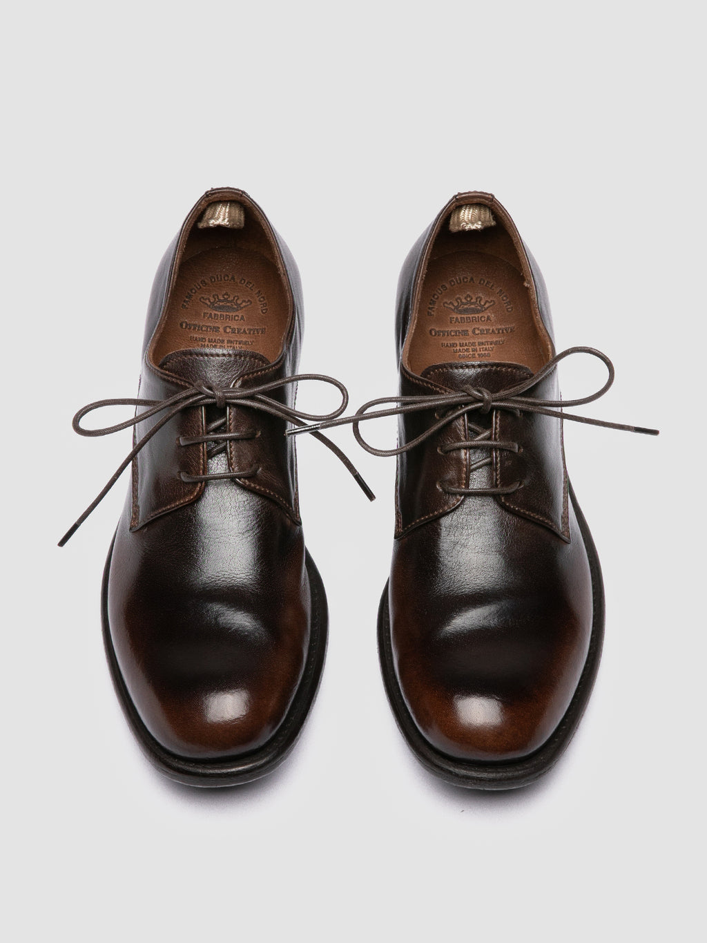 CALIXTE 068 - Brown Leather Derby Shoes Women Officine Creative - 2