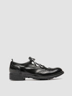 CALIXTE 084 - Black Leather Derby Shoes