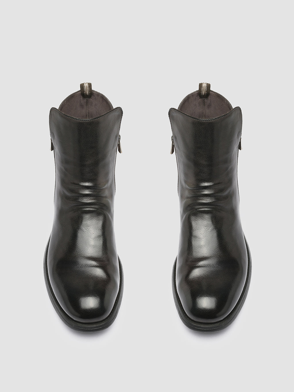 CHRONICLE 042 - Grey Leather Ankle Boots