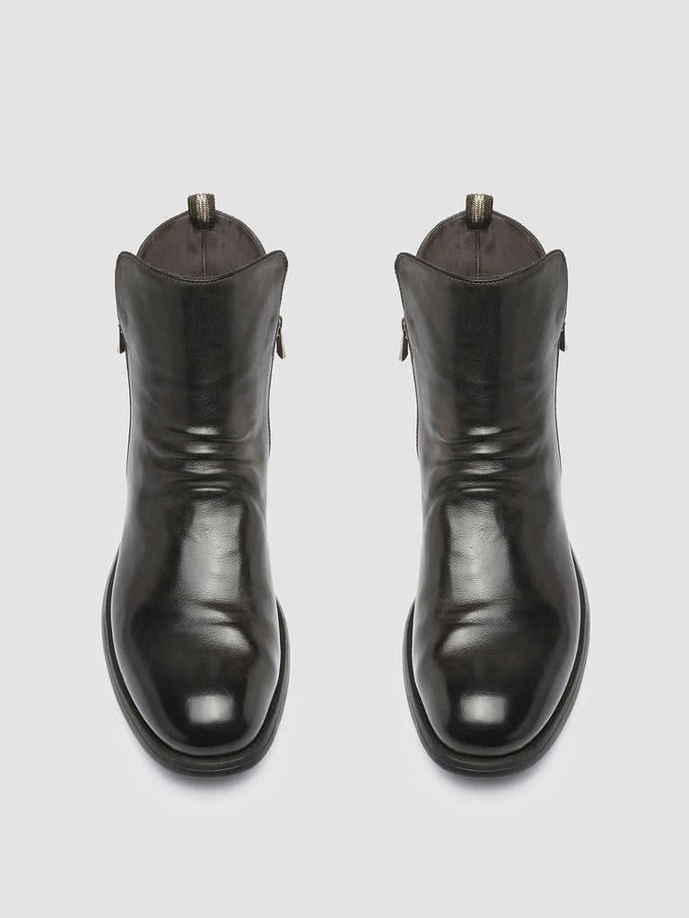 CHRONICLE 042 - Grey Leather Ankle Boots