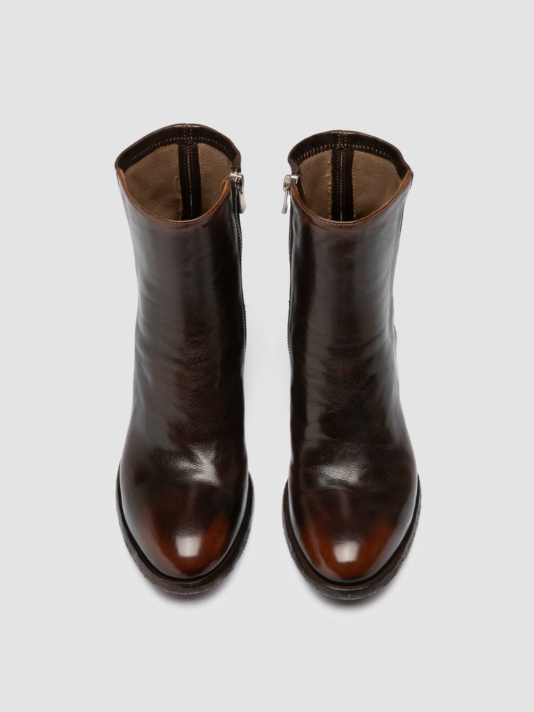 DENNER 127 - Brown Leather Zipped Boots Officine Creative - 2