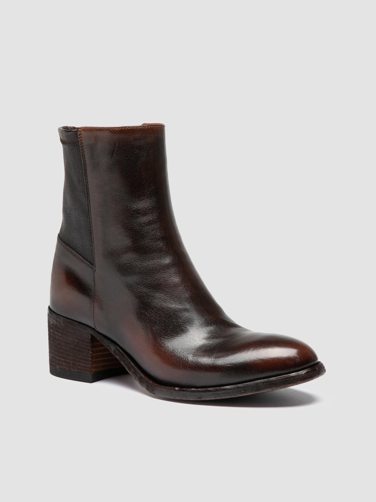 DENNER 127 - Brown Leather Zipped Boots Officine Creative - 3