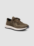 ENTIRE 001 - Green Suede Sneakers Officine Creative - 3