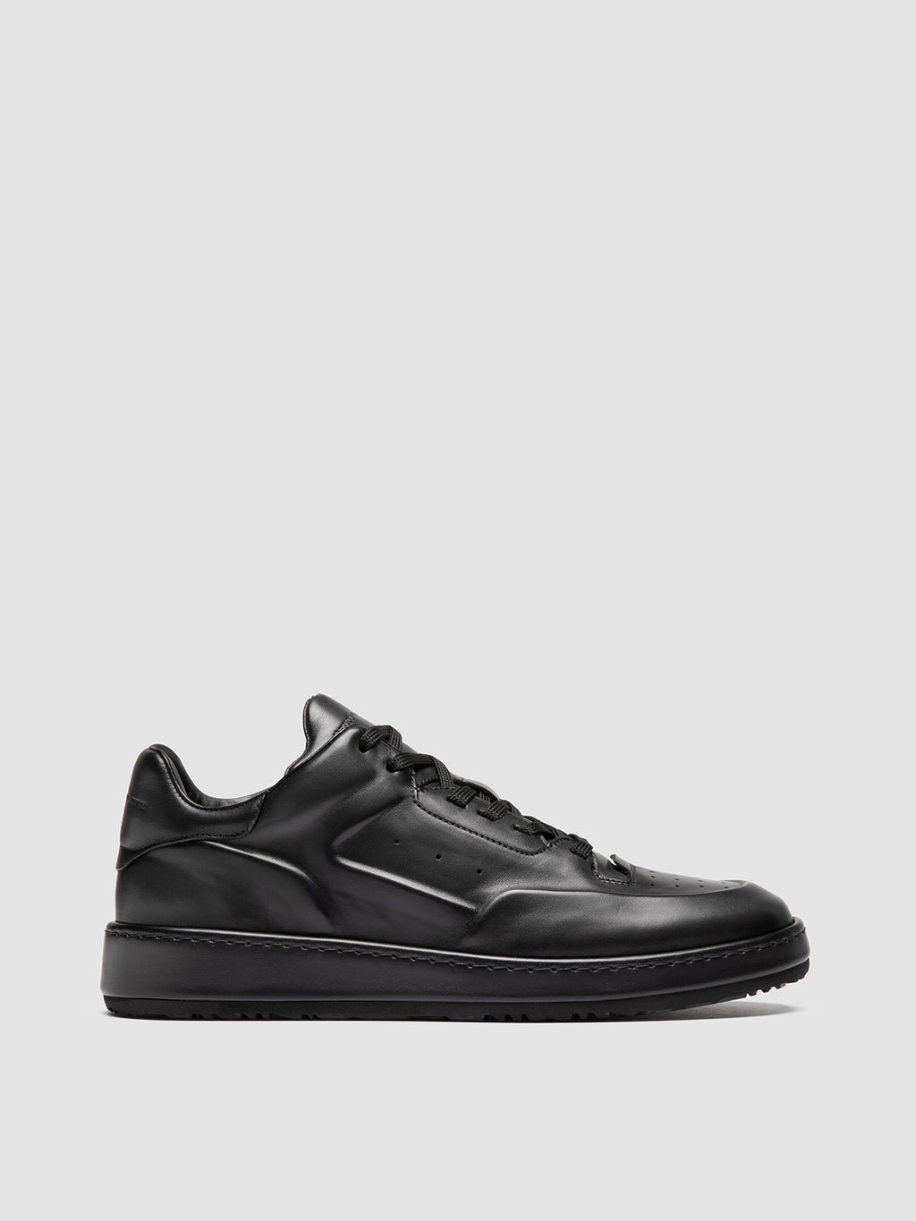 ERASER 001 - Grey Leather Low Top Sneakers