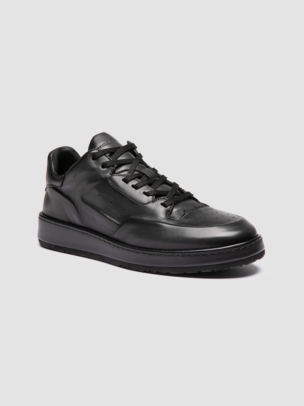ERASER 001 - Grey Leather Low Top Sneakers