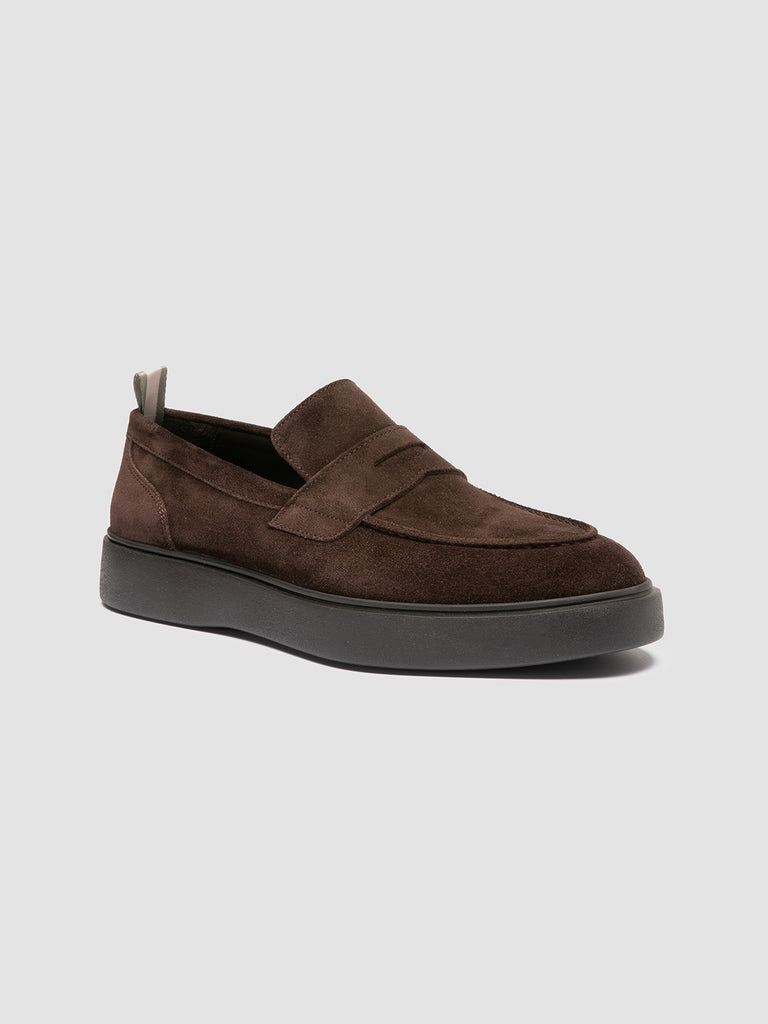 FRAME 001 - Brown Suede Penny Loafers Officine Creative - 3