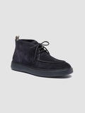 FRAME 002 - Blaue Chukka-Stiefel aus Wildleder