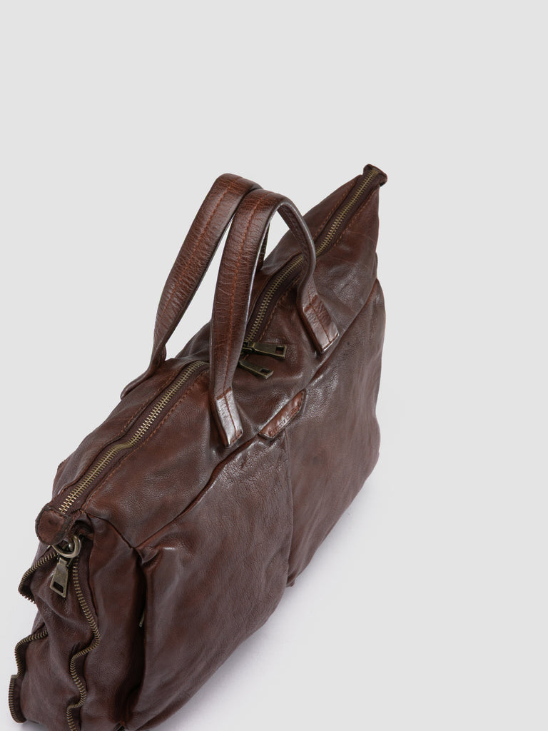 HELMET 046 - Brown Leather Briefcase Officine Creative - 2