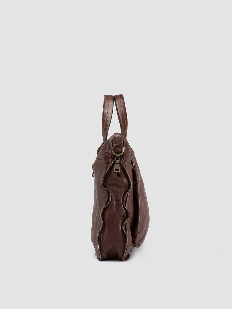 HELMET 046 - Brown Leather Briefcase Officine Creative - 3