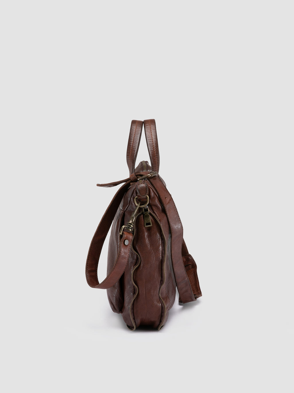 HELMET 046 - Brown Leather Briefcase Officine Creative - 5