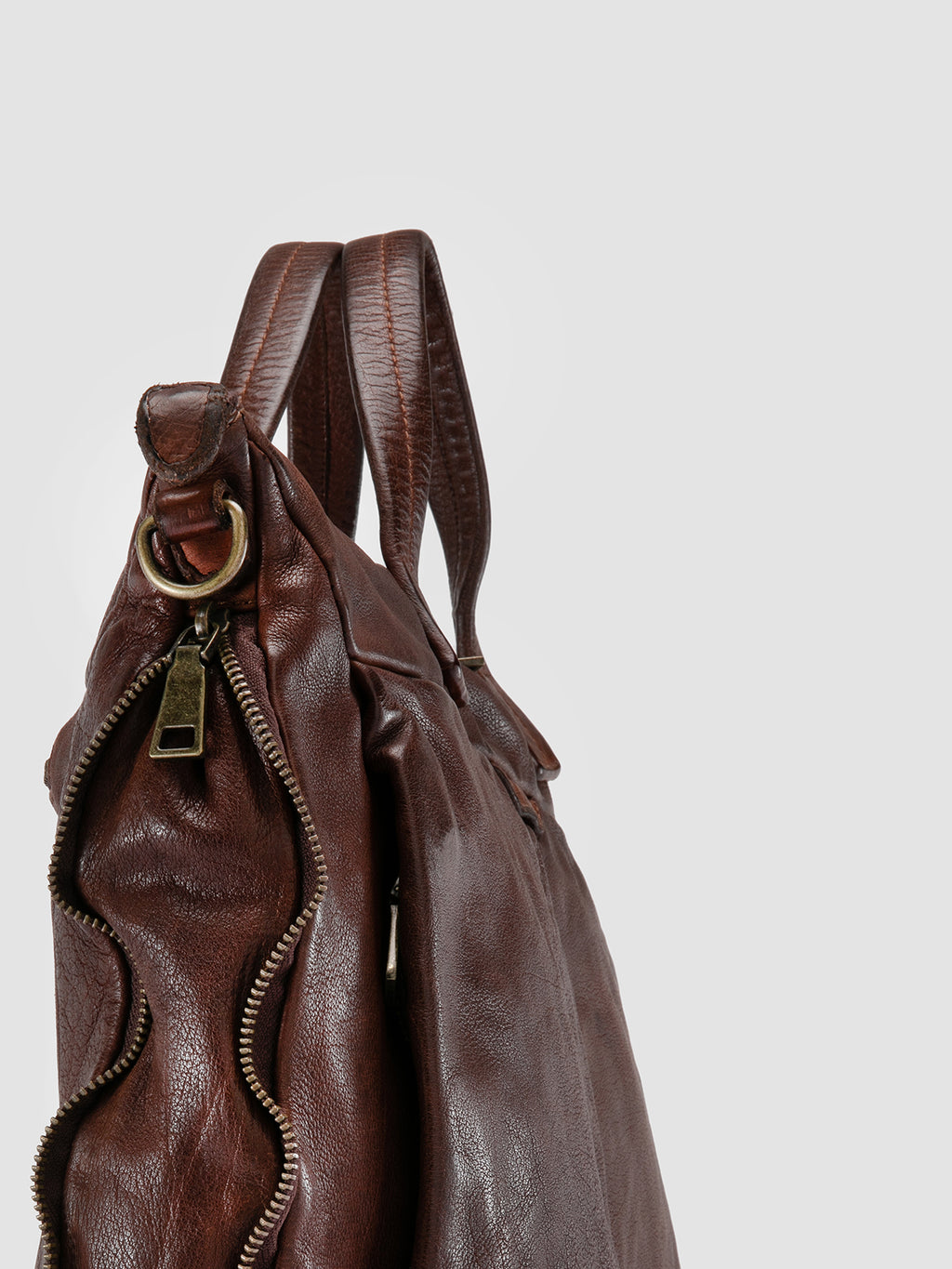 HELMET 046 - Brown Leather Briefcase Officine Creative - 6