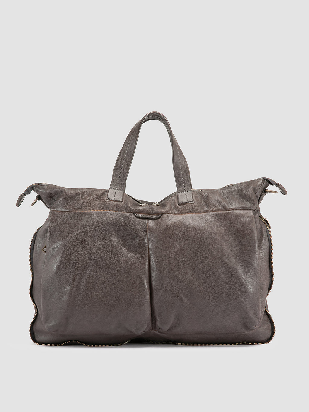 HELMET 046 - Grey Leather Briefcase