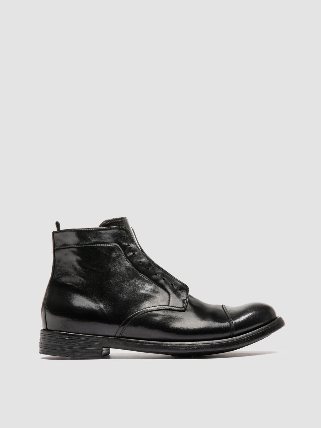 HIVE 005 - Black Leather Zipped Boots Officine Creative - 1