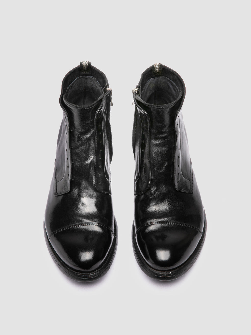 HIVE 005 - Black Leather Zipped Boots Officine Creative - 2