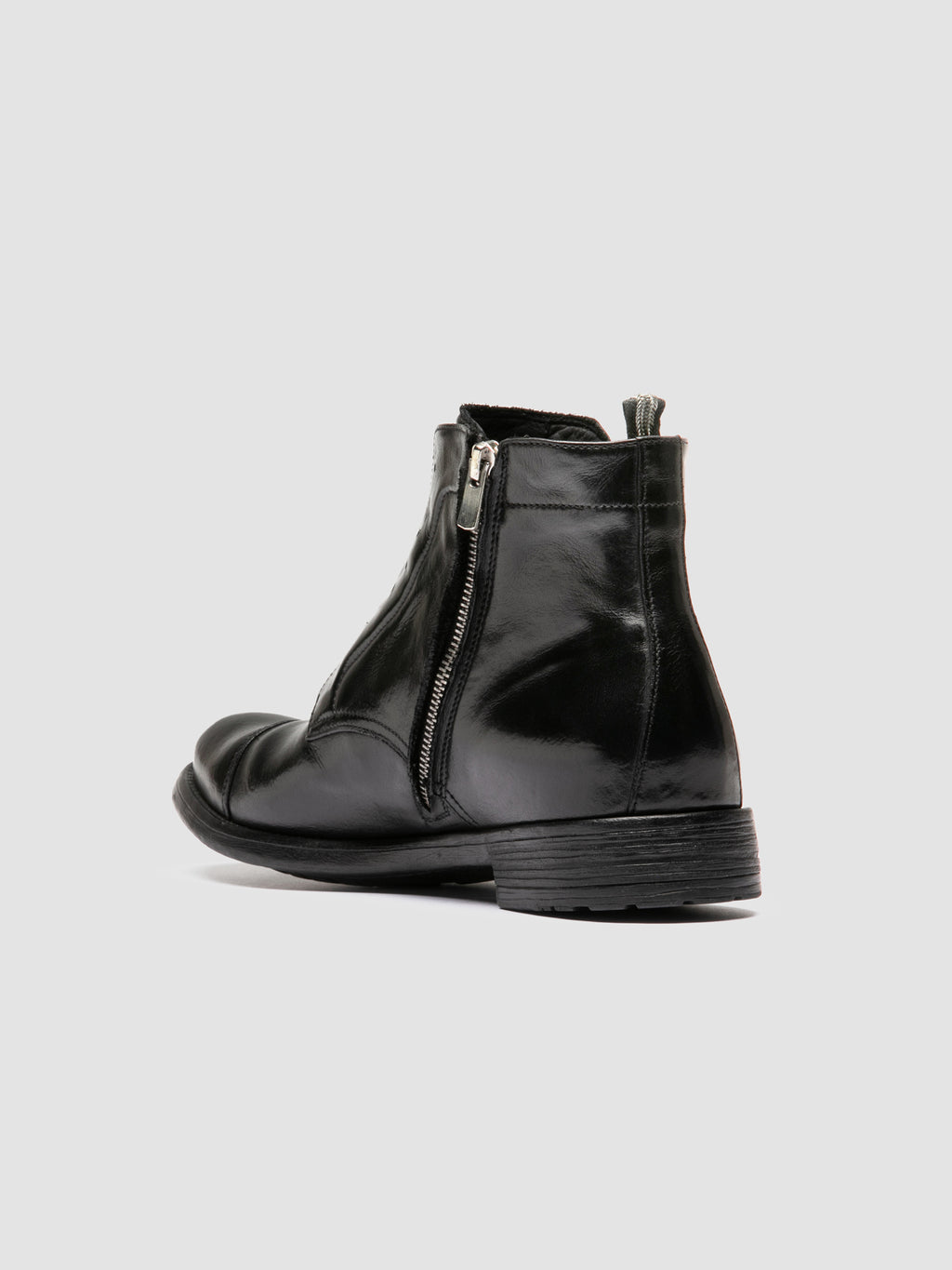 HIVE 005 - Black Leather Zipped Boots Officine Creative - 4