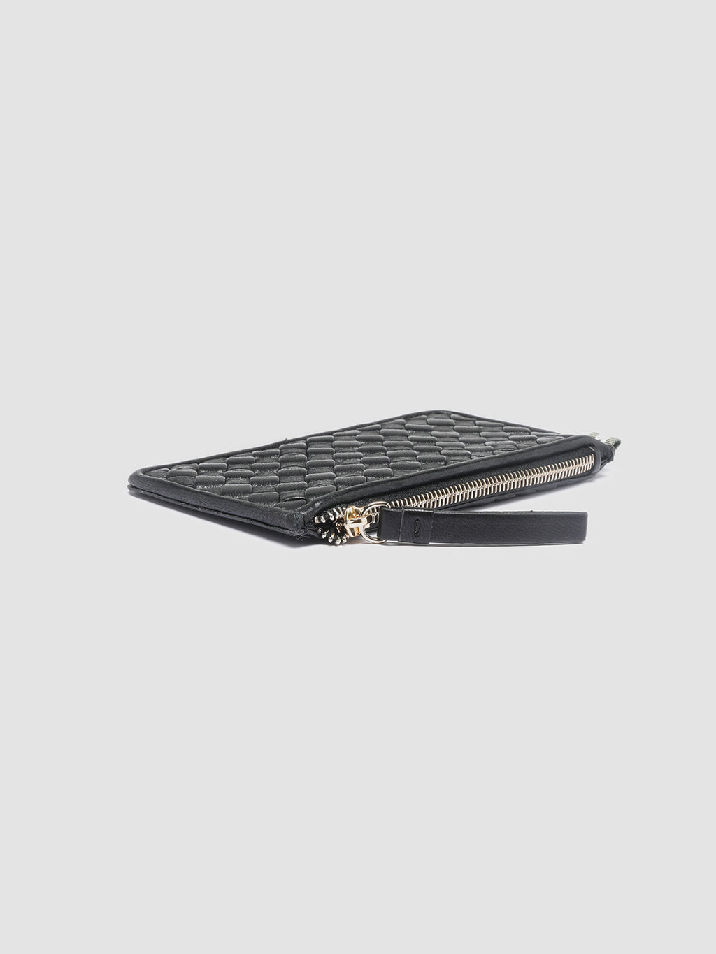 JULIET 103 - Black Woven Leather Card Holder