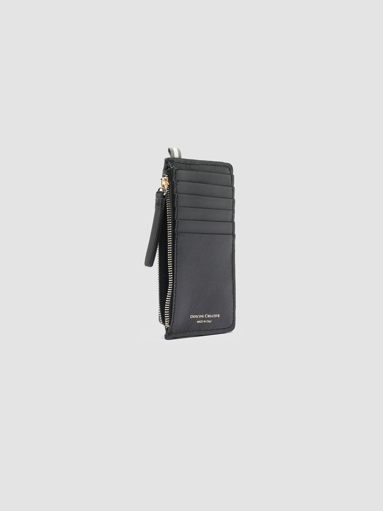 JULIET 103 - Black Woven Leather Card Holder