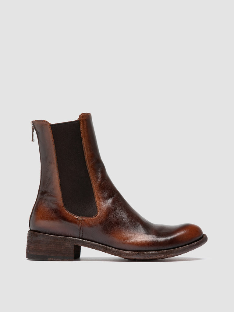 LISON 017 - Brown Leather Chelsea Boots