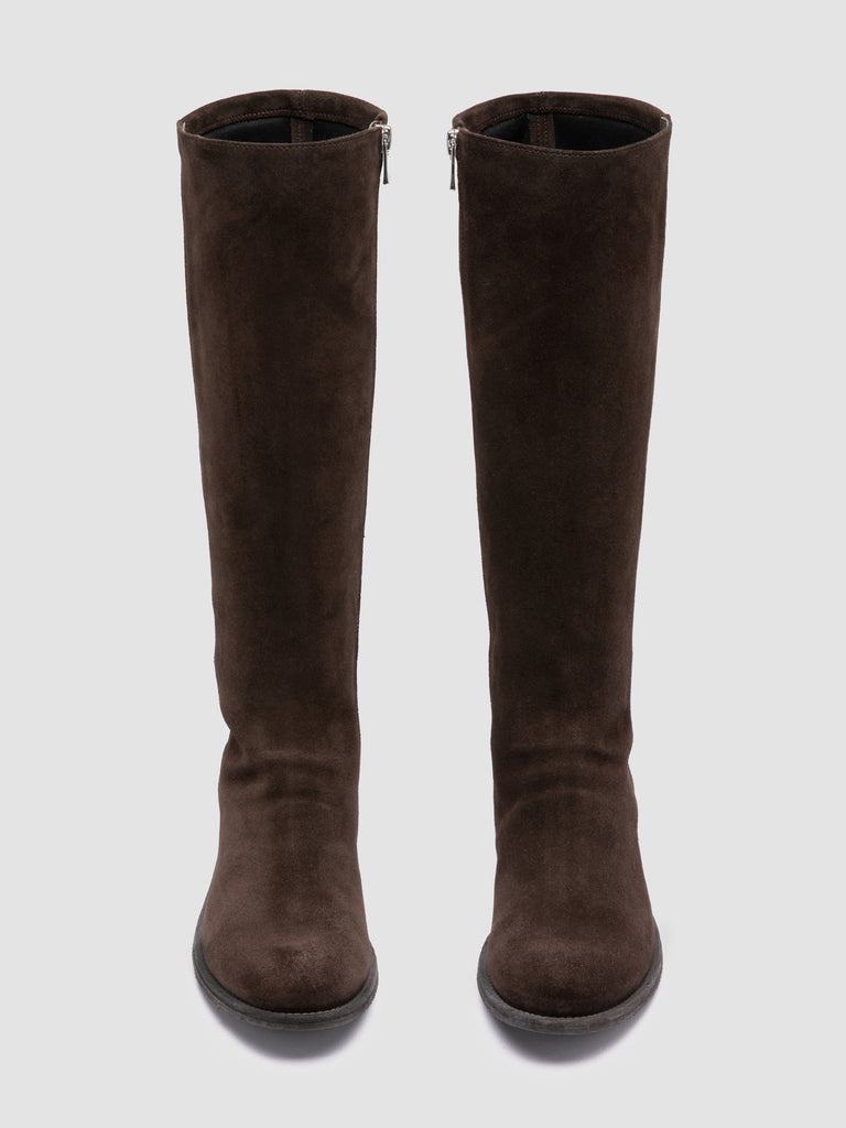 LISON 035 - Brown Stretch Suede Boots Officine Creative - 2