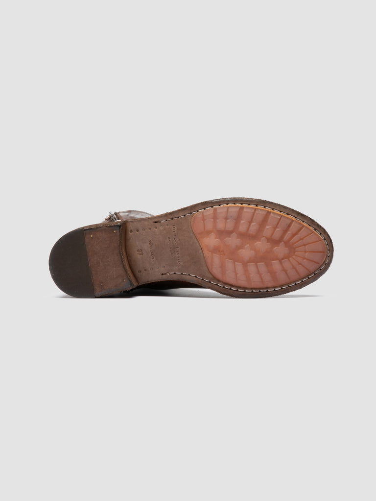 LISON 066 - Brown Leather Zipped Boots Officine Creative - 5