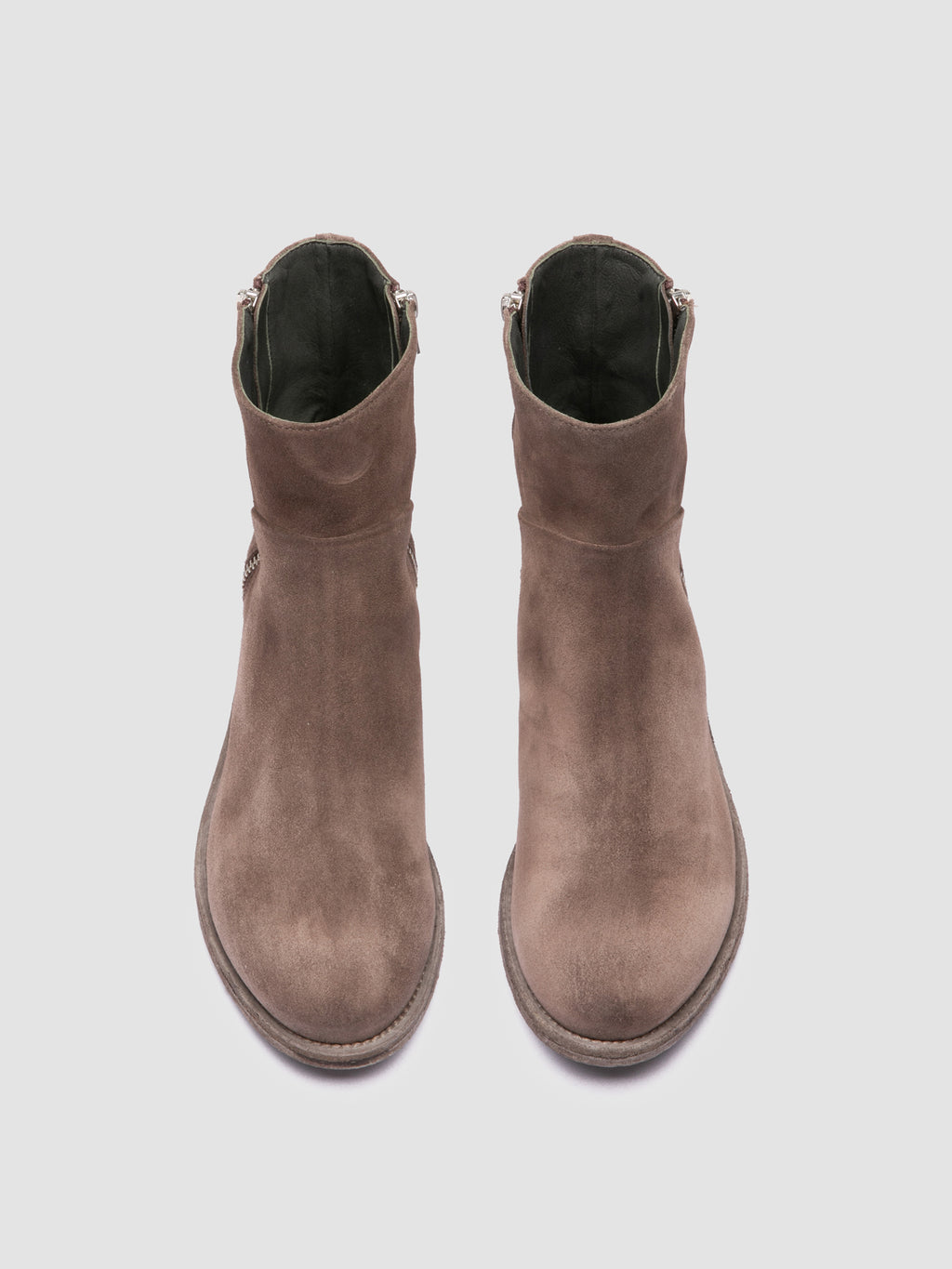 LISON 066 - Taupe Suede Zipped Boots
