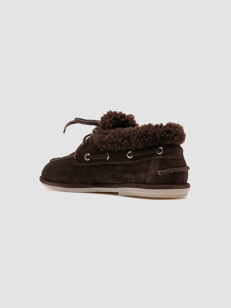 LOVE 103 - Brown Suede Boat Shoes Officine Creative - 4