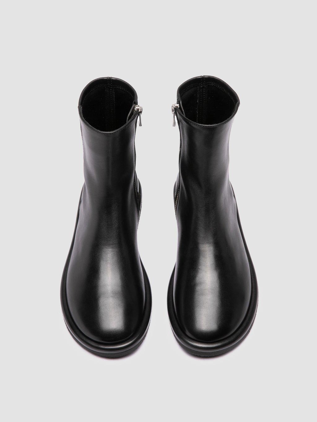 MARJORY 106 - Black Leather Zipped Boots Officine Creative - 2