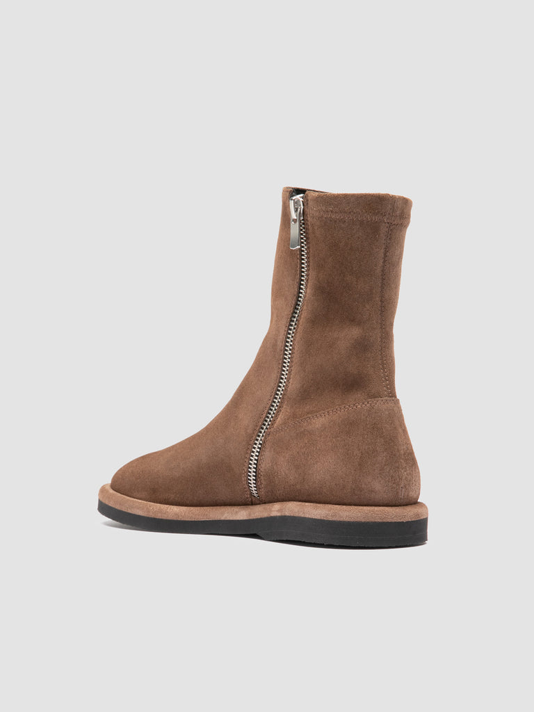 MARJORY 106 - Brown Suede Zipped Boots Officine Creative - 4