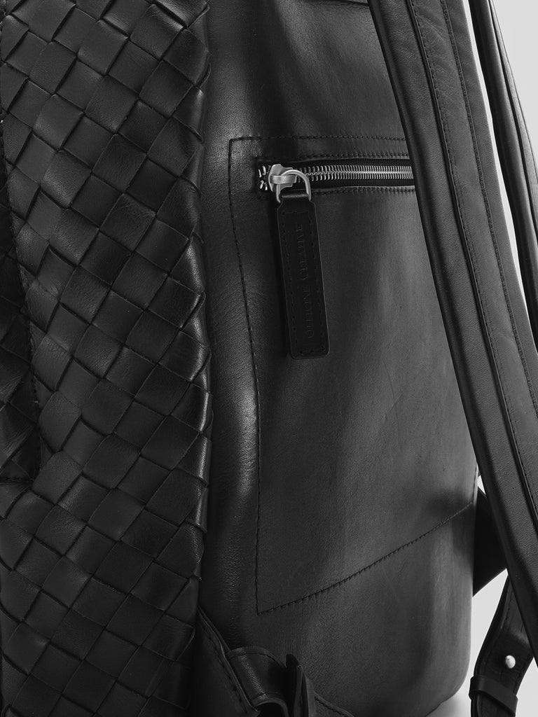 ARMOR 04 - Black Woven Leather Backpack Officine Creative - 2