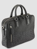 ARMOR 011 - Black Woven Leather Bag