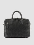 ARMOR 011 - Black Woven Leather Bag