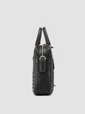 ARMOR 011 - Black Woven Leather Bag
