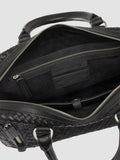 ARMOR 011 - Black Woven Leather Bag