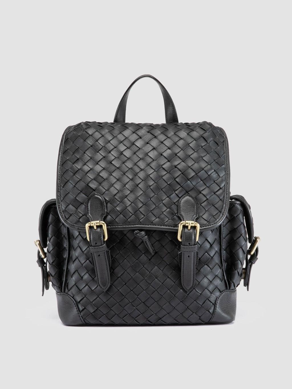 AURA 004 - Black Leather Backpack - image OCBAURA04BREED1000TU0 - 1