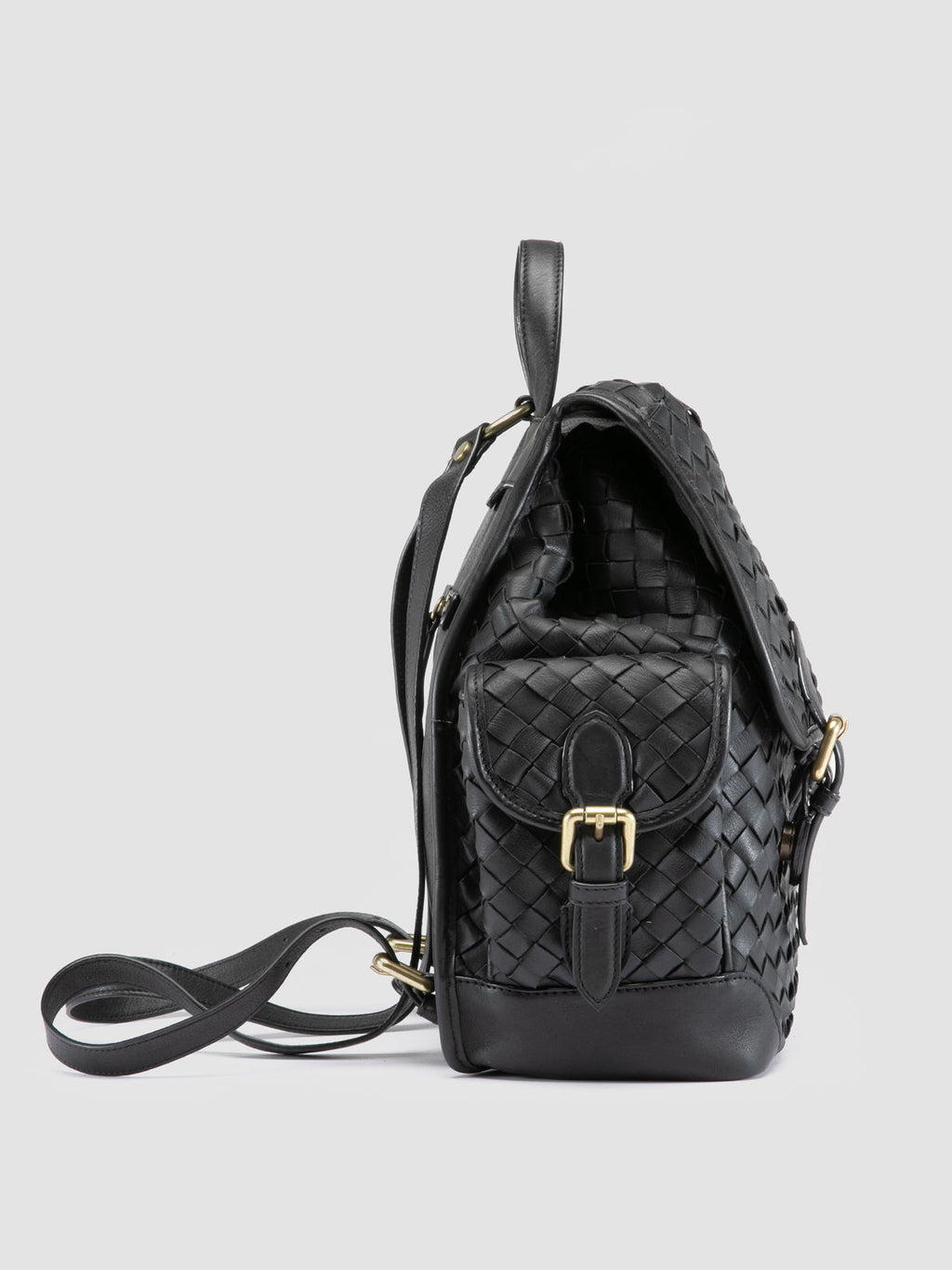 AURA 004 - Black Leather Backpack - image OCBAURA04BREED1000TU0 - 3